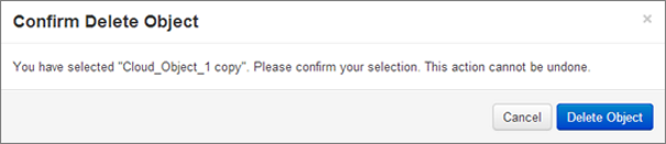 Confirm Delete Object