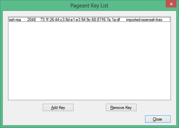 Pageant Key List