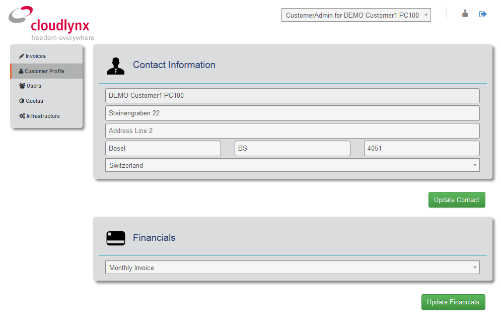 Edit Customer Profile