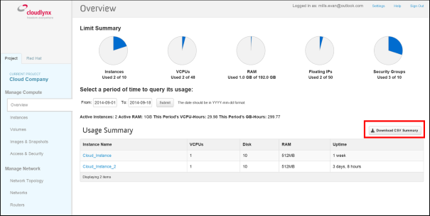 Download CSV Summary