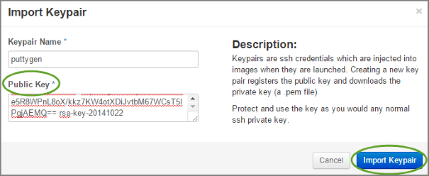 Importing Keypair