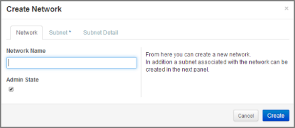 Create Network – Network tab